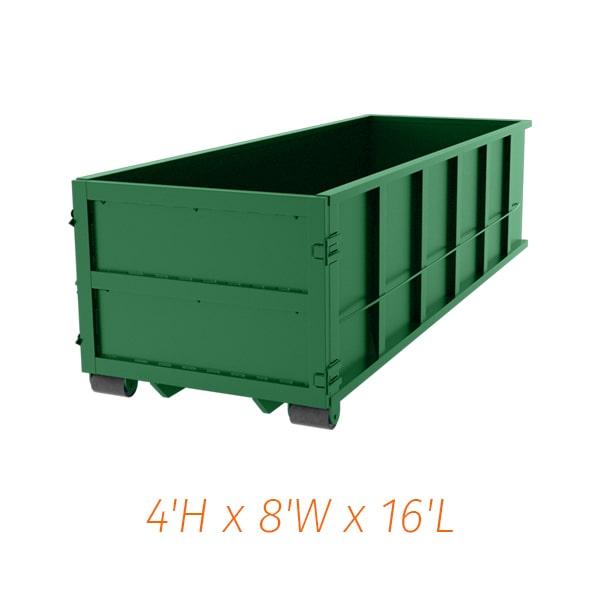 we allow for rental period extensions for our fifteen-yard dumpster rentals