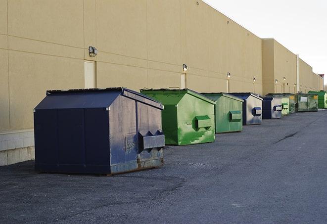 an empty dumpster ready for use at a construction site in Naperville